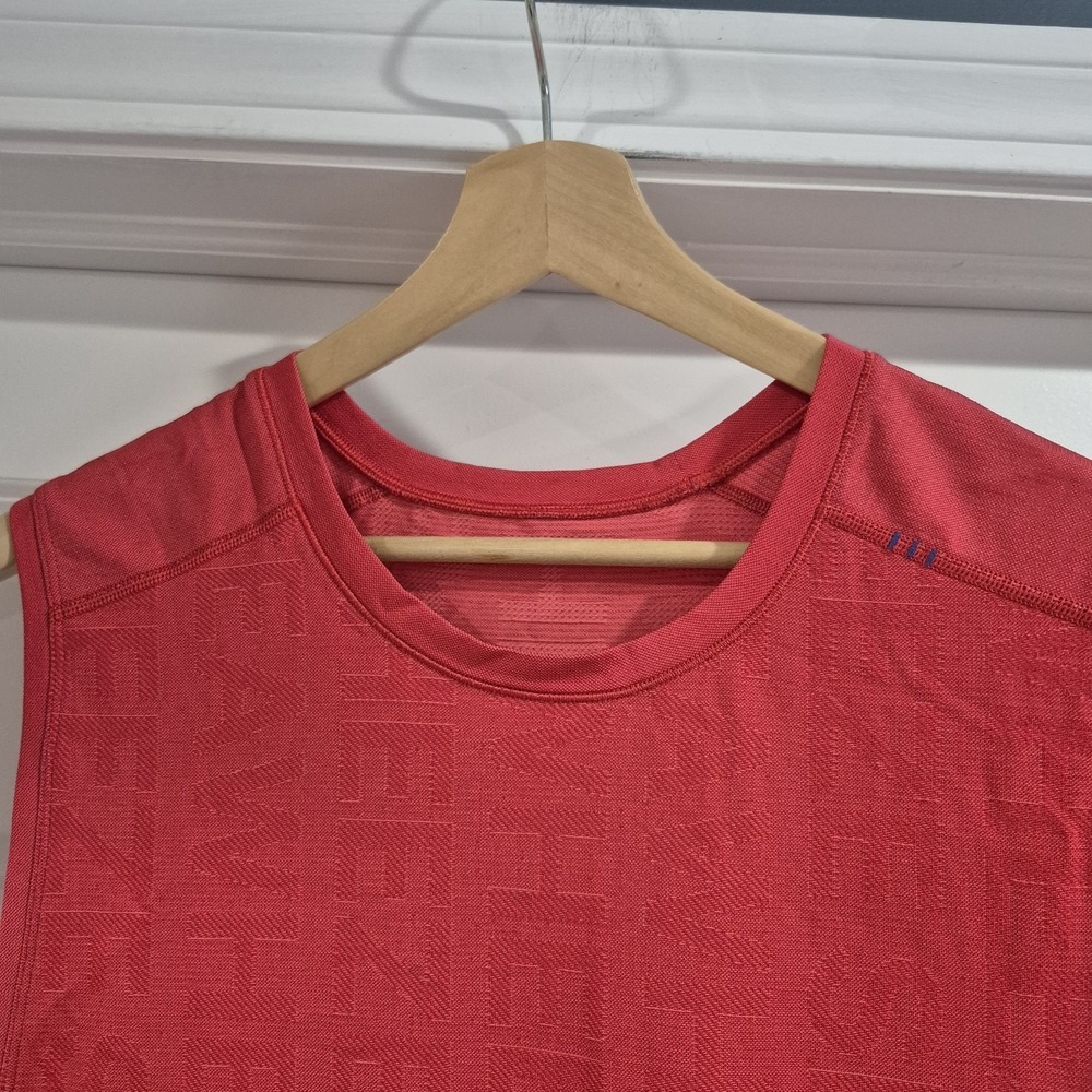 Lululemon Shirt Mens XXL Red Metal Vent Tech Muscle Tank Top Seawheeze 2020 - Picture 3 of 10